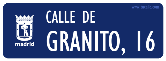 cartel_de_calle-de-Granito, 16_en_madrid